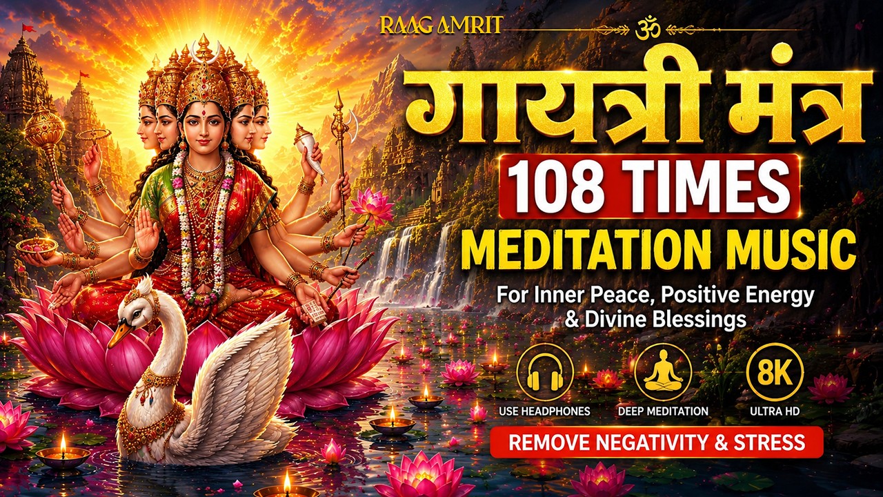 🌸 Gayatri Mantra 108 Times | Powerful Meditation Music for Positive Energy, Peace & Healing 🕉️