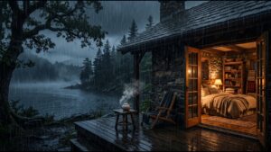 Peaceful Rainy Forest Cabin 🌧️ | Cozy Nature Sounds for Deep Sleep, Study & Relaxation