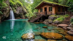 4K Soothing Relaxing Music & Water Sounds ♪ Peace of Mind, Stress Relief 🌿 Stop Overthinking & Sleep