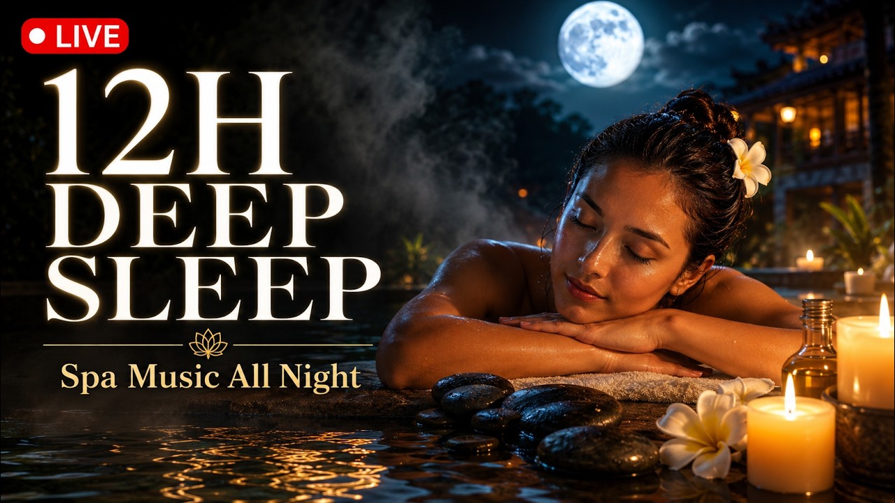 12H Deep Sleep Music Live | Relaxing Spa Music All Night for Sleep, Meditation & Stress Relief