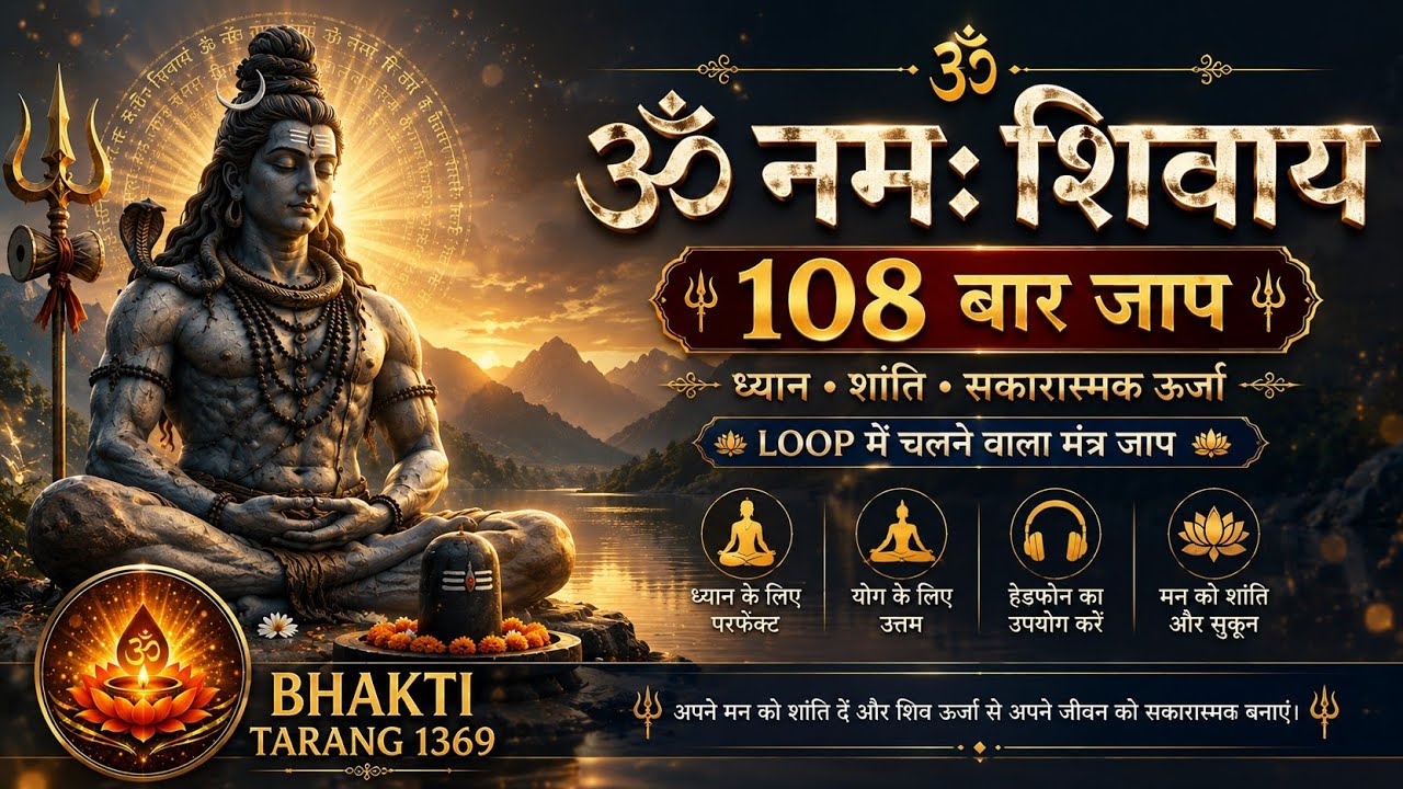 🕉️Om Namah Shivaya Mantra Chanting 108 Times🧘 | Deep Meditation Music for Inner Peace and Relaxation