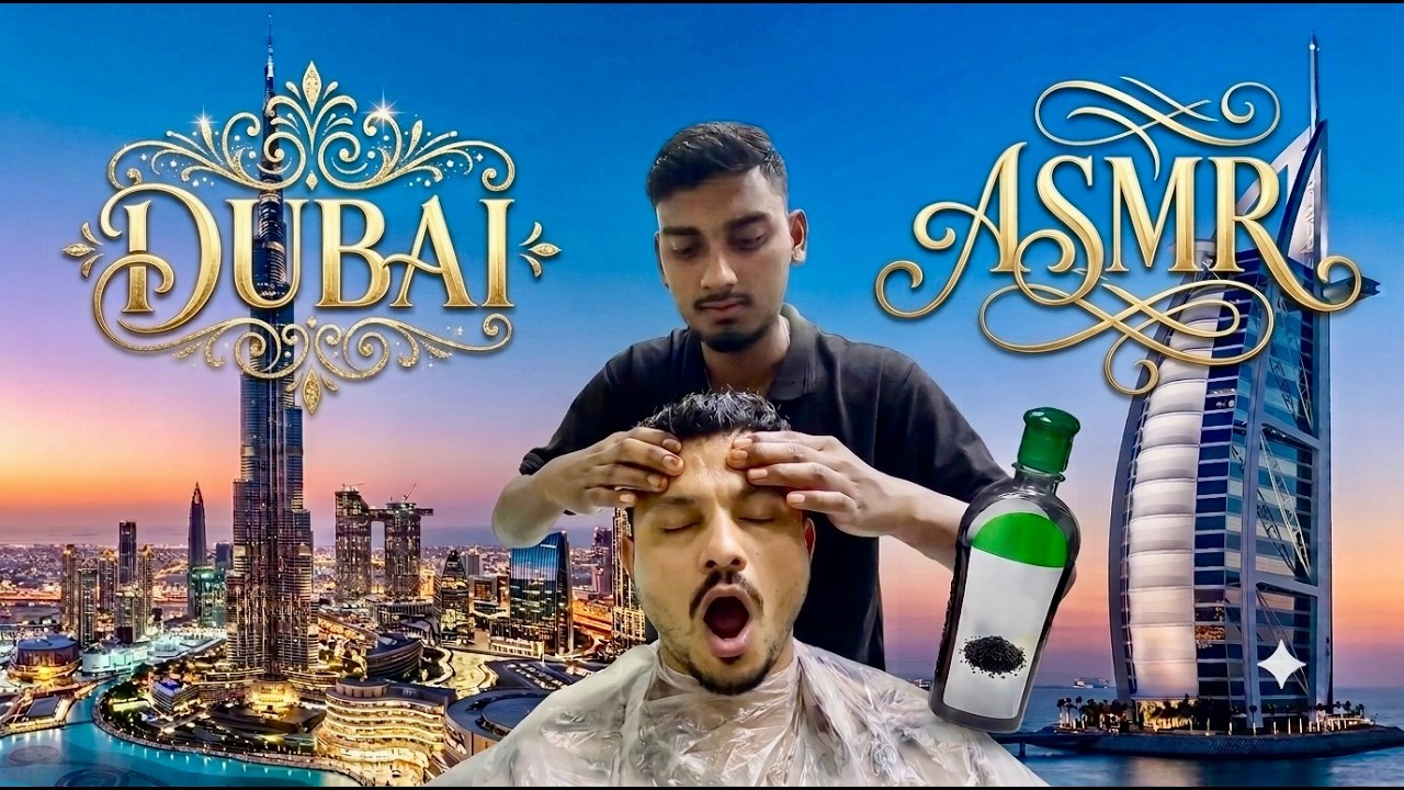 😱 ASMR | $2 72 Legendary Indian Head Massage in Dubai 🇦🇪🇮🇳 | I Started Seeing Stars! 💫😵‍💫