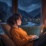 ☕ Lofi Girl in the Rain – Relaxing Night Study Music for Calm Focus & Motivation 🌧️🌙