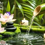Relaxing Music for Healing + Bamboo Water Sounds 🌿 Relieves depression and tension & Nature Sounds