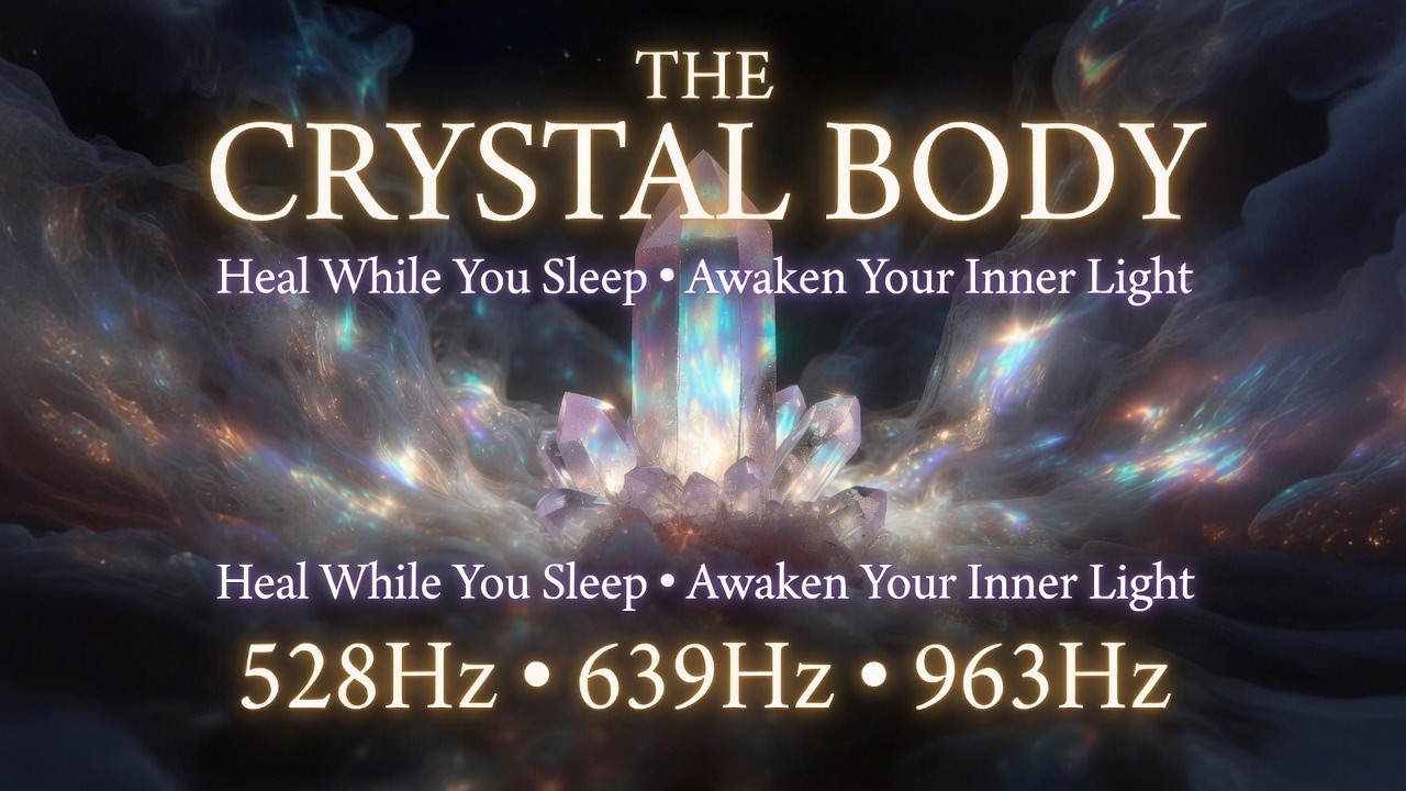THE CRYSTAL BODY ✨ 528Hz + 639Hz + 963Hz | Deep Sleep Music & Inner Light Activation