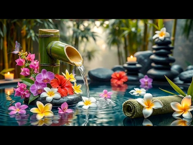 Relaxing Sleep Music 🌿 Stress Relief, Healing Music, Bamboo Water Sound, Meditation Music Relax Mind