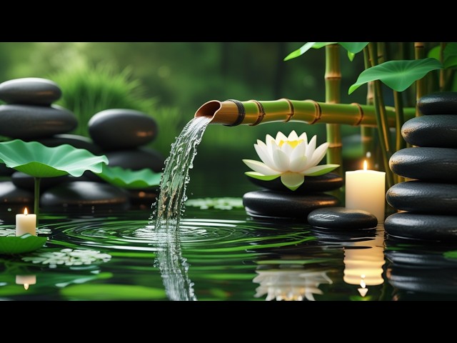 Relaxing Sleep Music🌿Stress Relief,Healing Music,Bamboo Water Sound,Meditation Music Relax Mind #4
