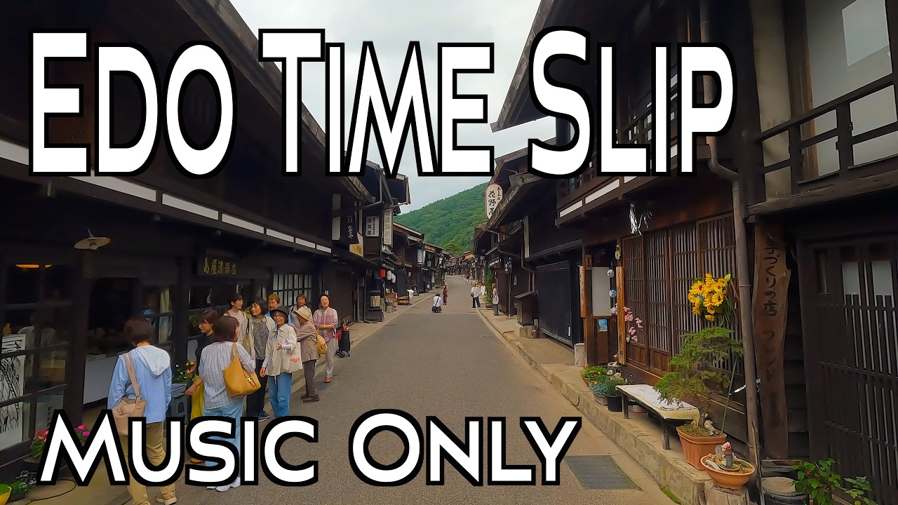 【4K BGM】Relaxing Afternoon Drive in Narai-juku, Nagano | Music Only