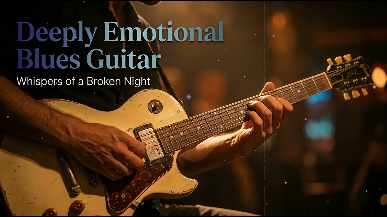 Slow Blues Guitar Lounge 🌙 Deep Emotional Late Night Relaxing Music – Heart Healing 1 Hour
