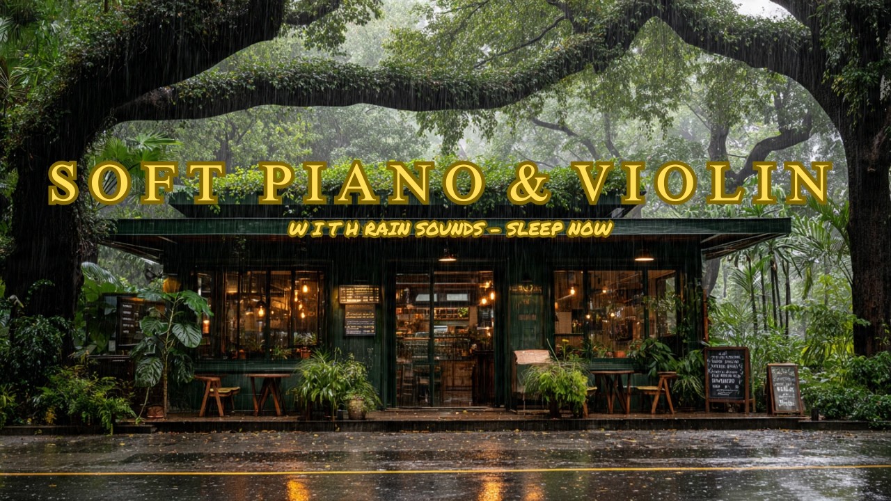 Healing Music Reduce Stress, Anxiety, Mind Calm – Rain & Soft Piano, Violin in the Cozy Place