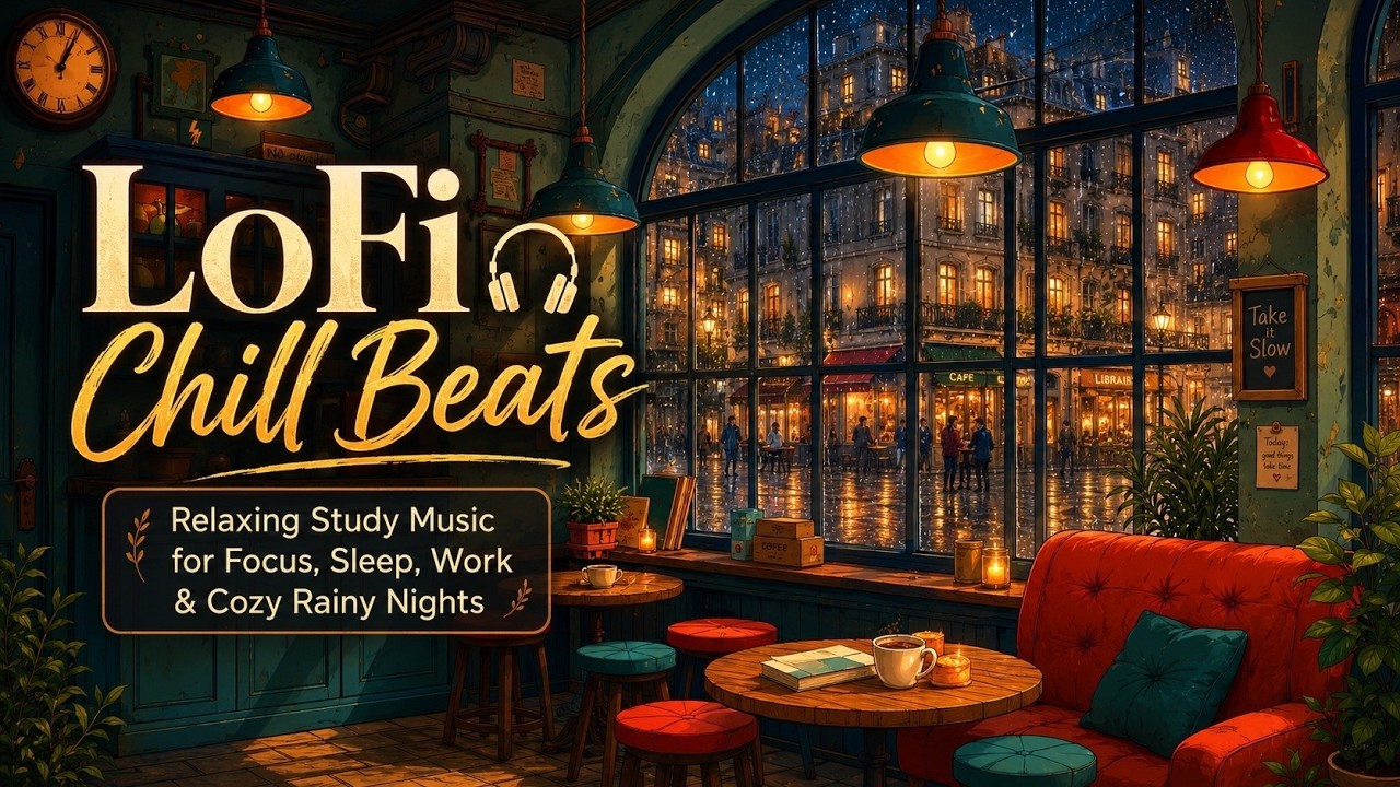 LoFi Chill Beats 🎧 | Relaxing Study Music for Focus, Sleep, Work & Cozy Rainy Nights