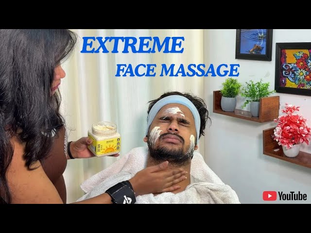 DEEP EXTREME FACE MASSAGE WITH FULL BODY MASSAGE | ASMR SHOULDER AND HEAD MASSAGE | DEEP RELAXATION