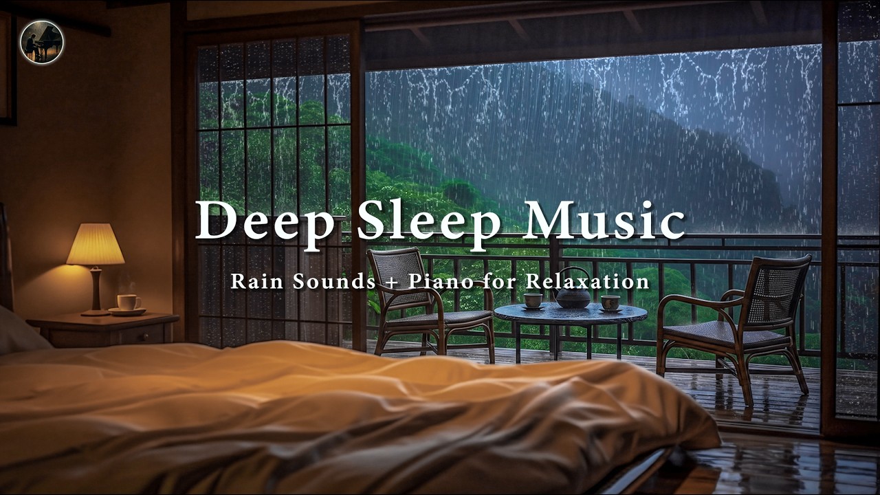 Peaceful Night with Healing Piano & Rain Sounds – Relaxing Music for Stress Relief and Better Sleep