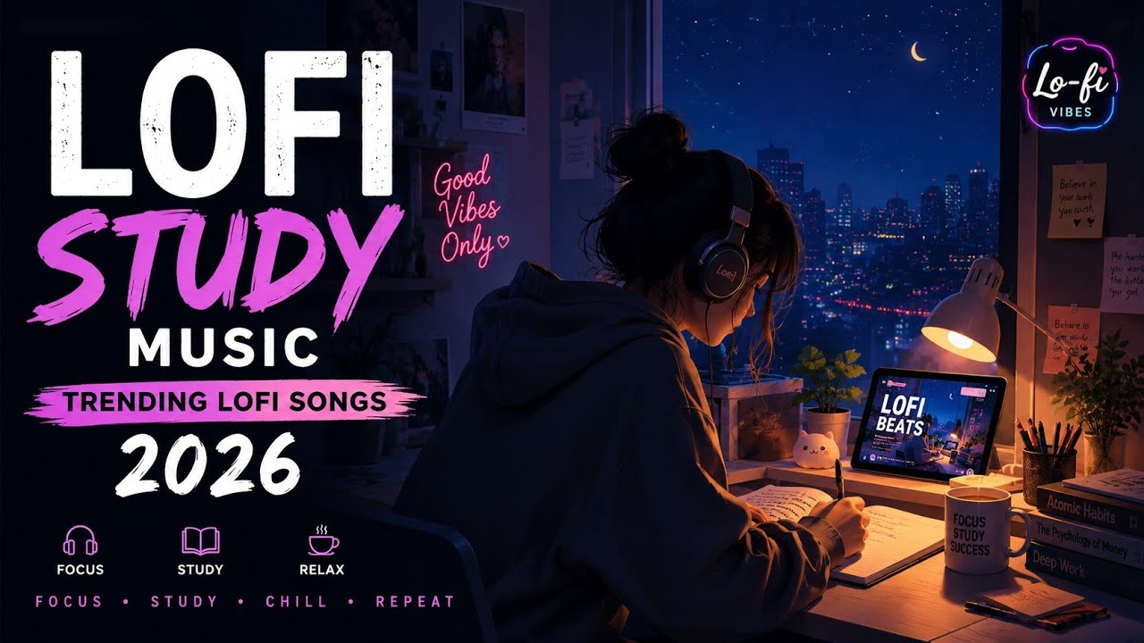 2026 Ultimate Mind Relaxing LoFi Study Music 🌙 | Trending LoFi Songs to Focus, Chill & Sleep