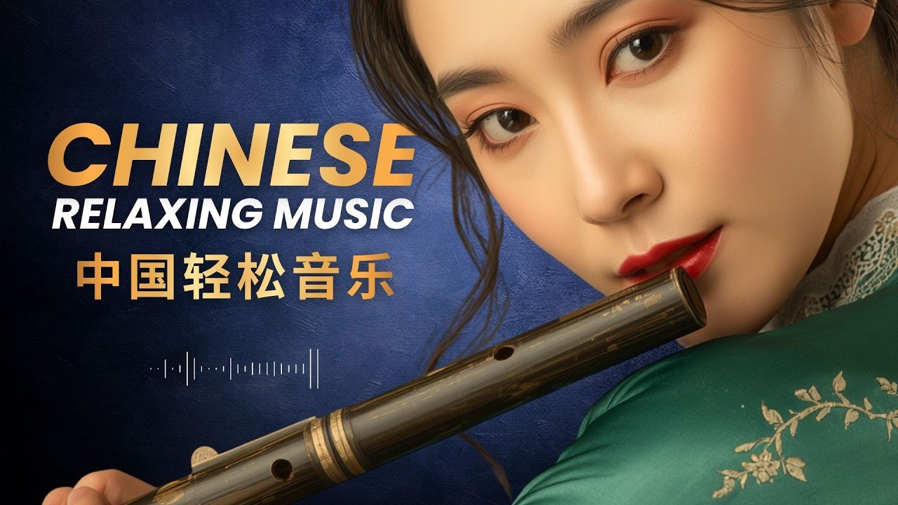 Chinese Study Music — Chinese Guqin, Xiao Flute & Waterfall Sounds | 1 Hour No Sudden Changes