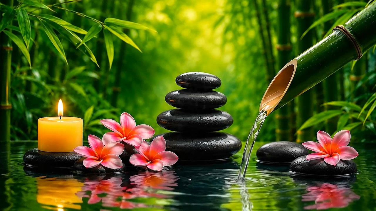 Relaxing Water Flow & Spa Piano 🌿 Calming Healing Music for Deep Sleep, Stress Relief & Inner Peace