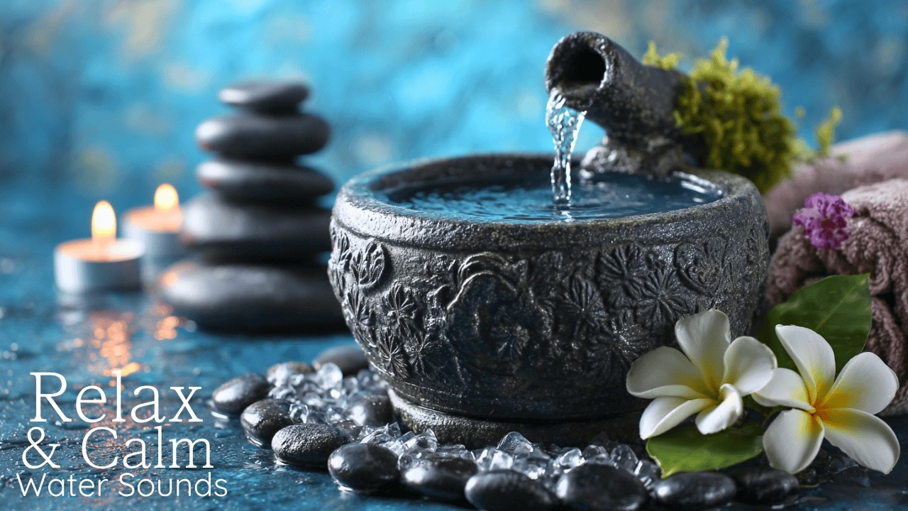 Calming Piano and Flowing Water 🌿 Spa Music for Meditation, Stress Relief and Mental Well-being
