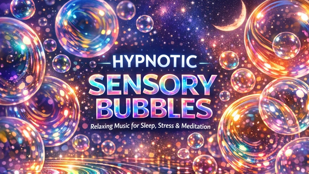 Hypnotic Sensory Bubbles 🌈 Relaxing Music for Sleep, Stress & Meditation