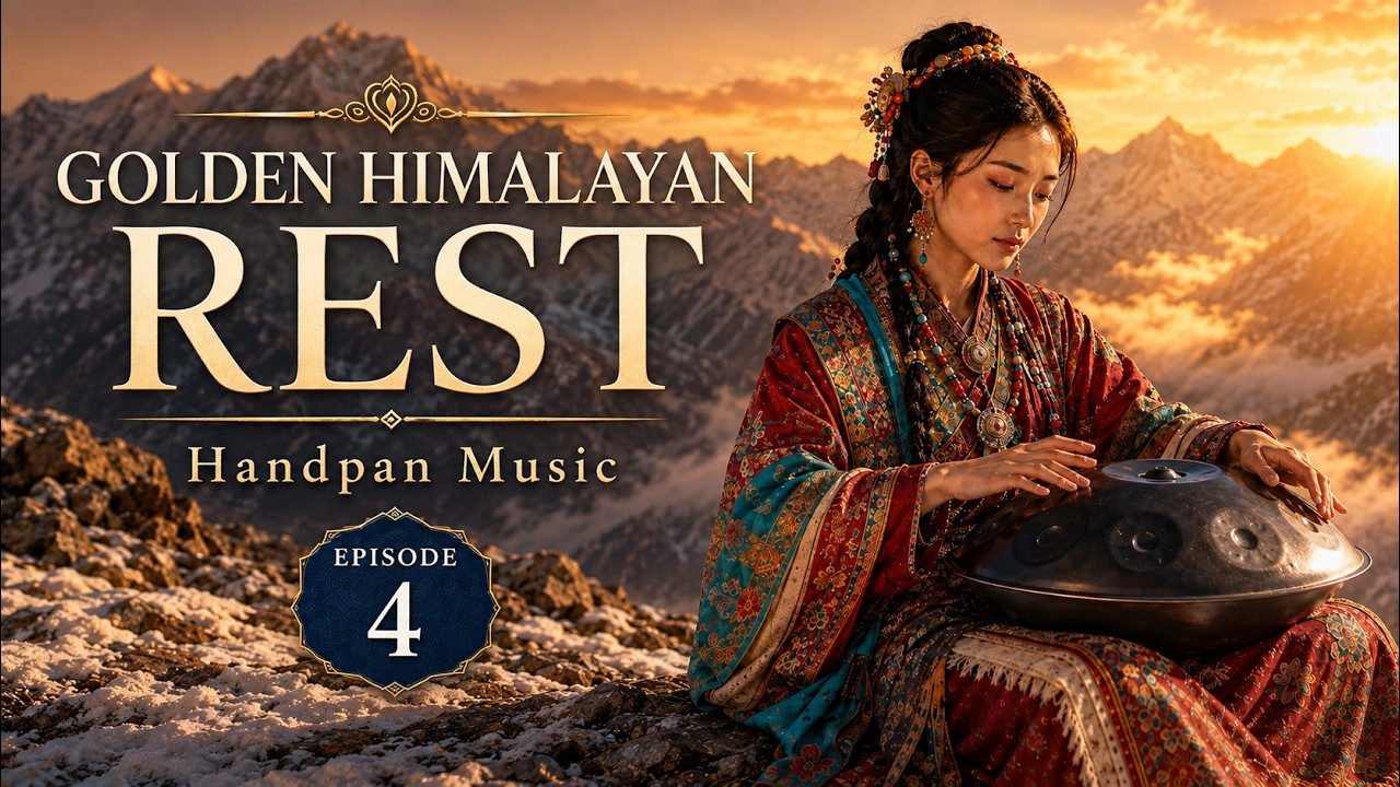 Golden Himalayan Handpan Music | 1 Hour Relaxing Music for Peaceful Rest