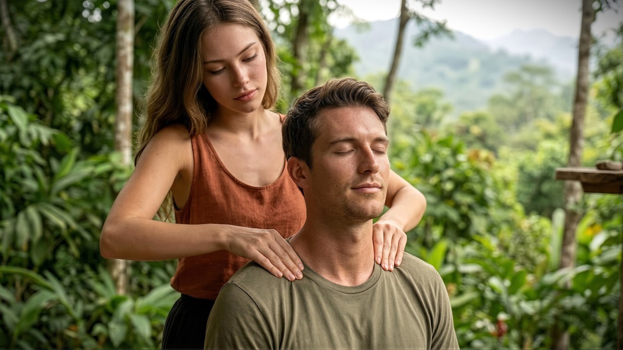 [ASMR] Outdoor Healing Spa: Scalp, Back & Leg Massage