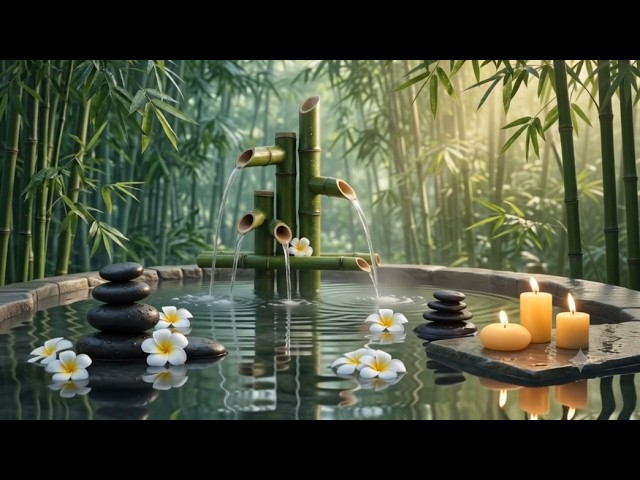 Healing Music for Mind & Body 🌿 Japanese Garden with Soothing Water Sounds for Deep Sleep