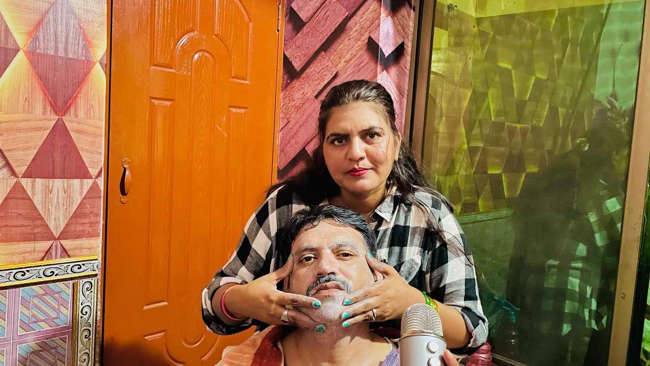 ASMR, my husband face massage 💆🏻 ￼