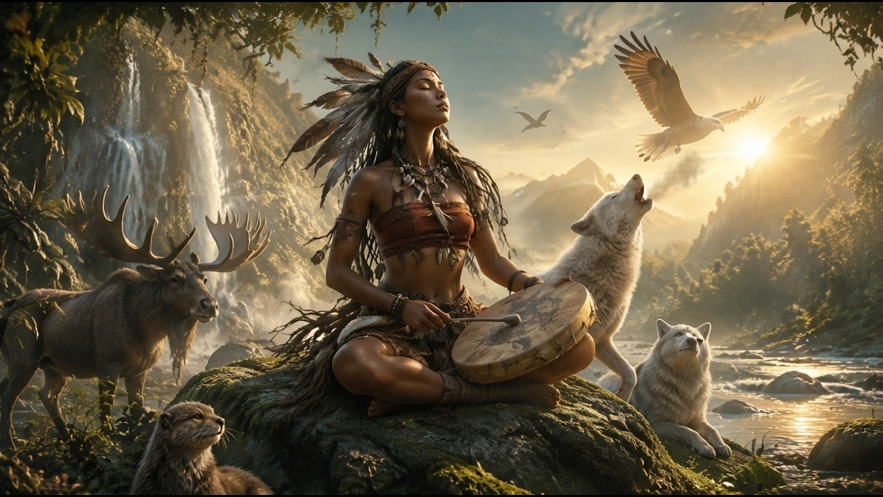 Whispers of the Wild 🦅 Shamanic Healing Music | Tribal Drums, Wolves & Sacred Nature