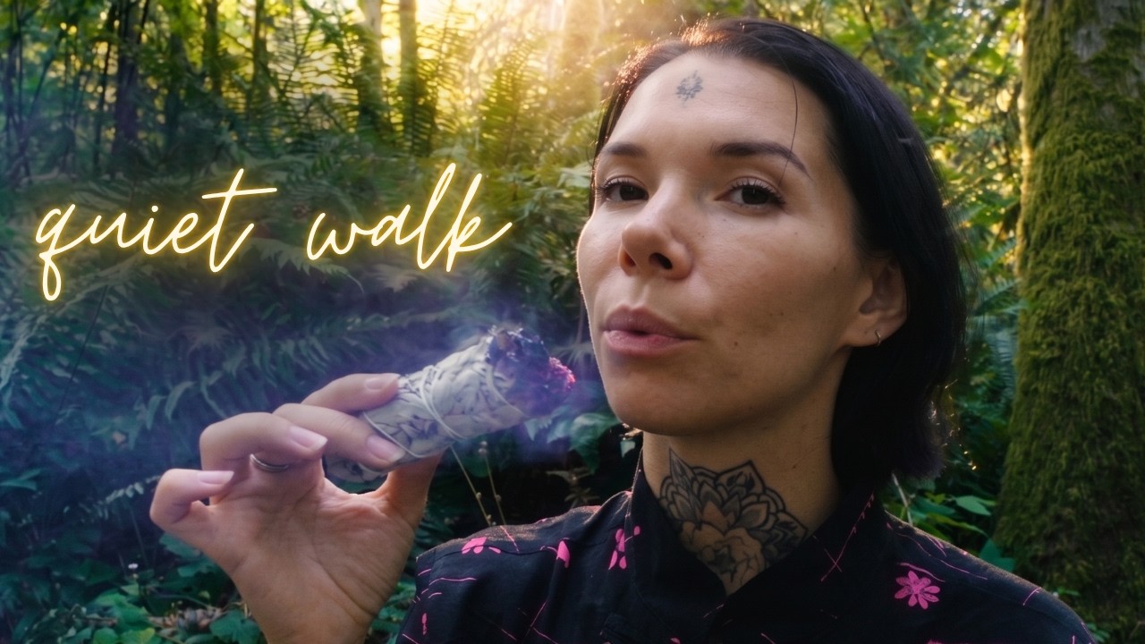 ASMR Self-Massage in the Forest | Quiet Speaking & Nature Sounds