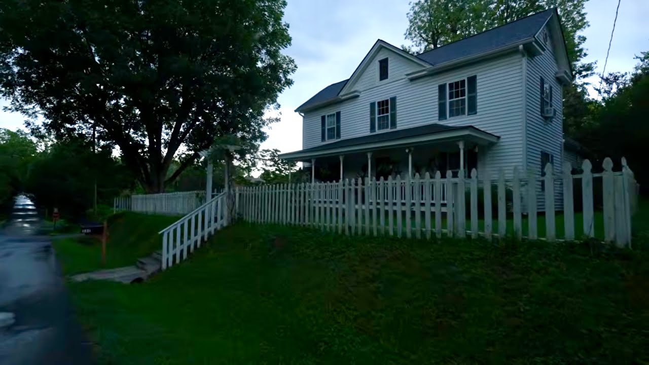 Lazy Evening Walk Through Quiet American Neighborhood in Rain | Nature Sounds for Sleep and Study