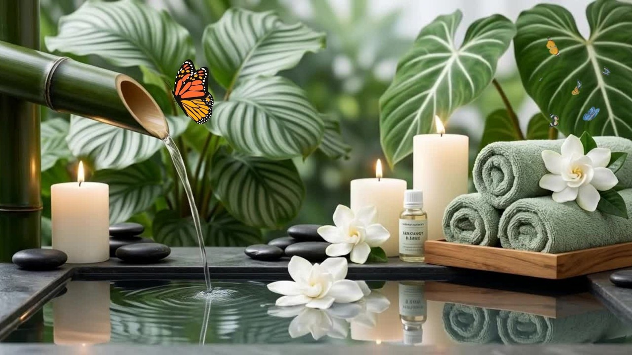 Relaxing Spa Music & Gentle Water Sounds for Deep Sleep & Stress Relief 🌿