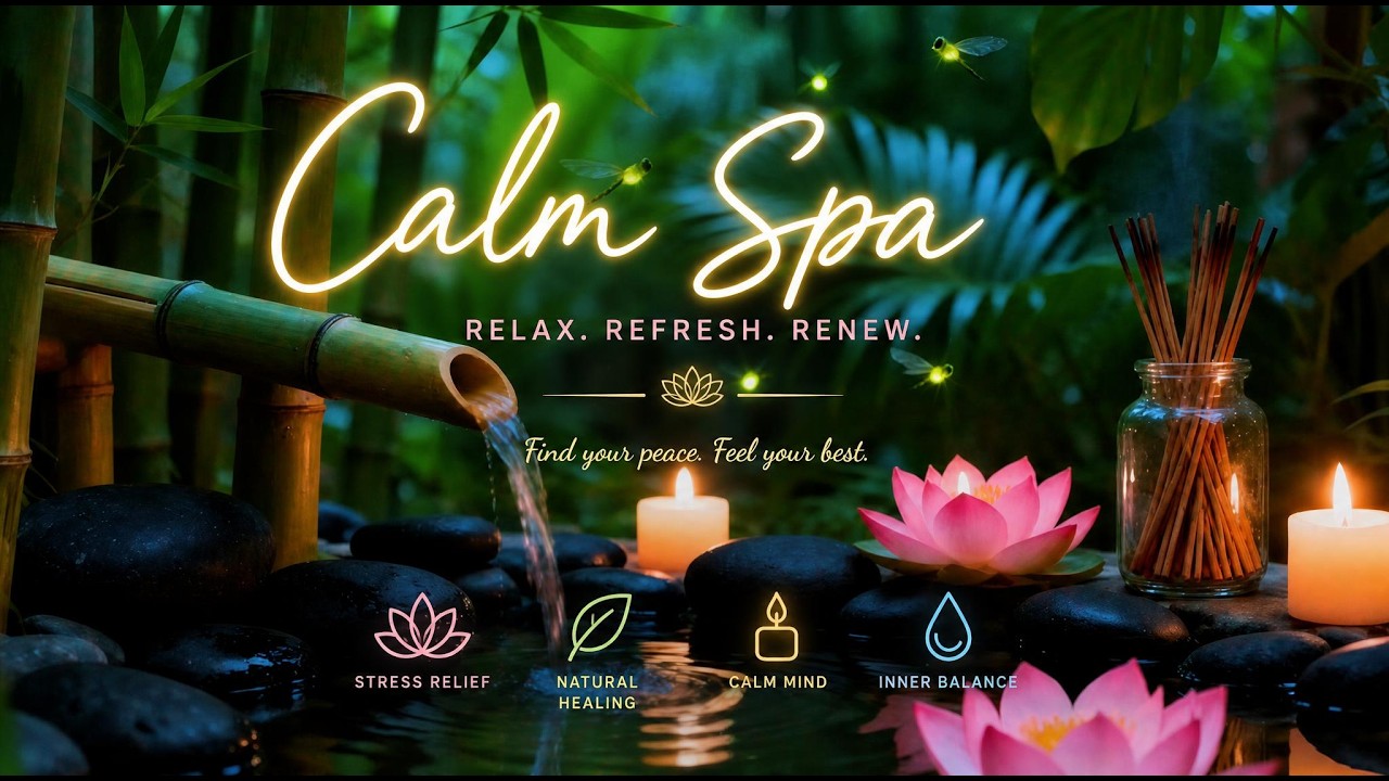 Deep Calm Spa Music 🌿 Relax Your Body, Mind & Soul Tonight,Peaceful focus 27