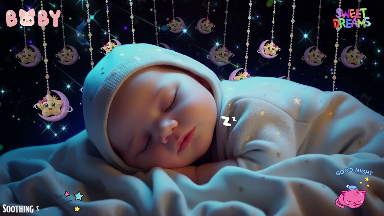 Baby Sleep Music 🎵 Sleep Soundly in 3 Minutes 💕 Mozart & Brahms Lullabies for Gentle Nights
