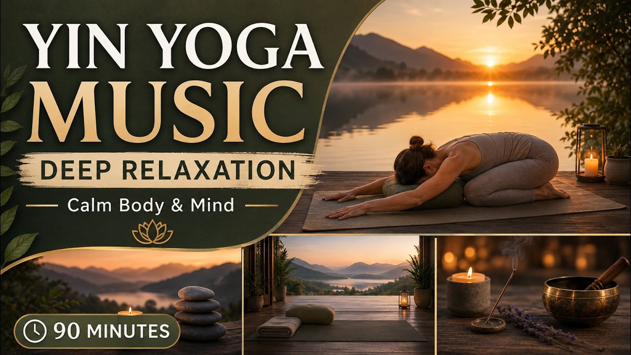 Yin Yoga Music for Deep Relaxation | Calm Body & Mind | 90 Minutes
