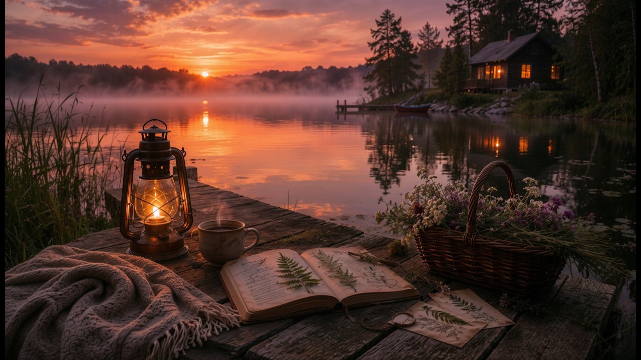 Writing Spells by the Lake at Dawn | Witchy Cottagecore Ambience | Nature Sounds Only