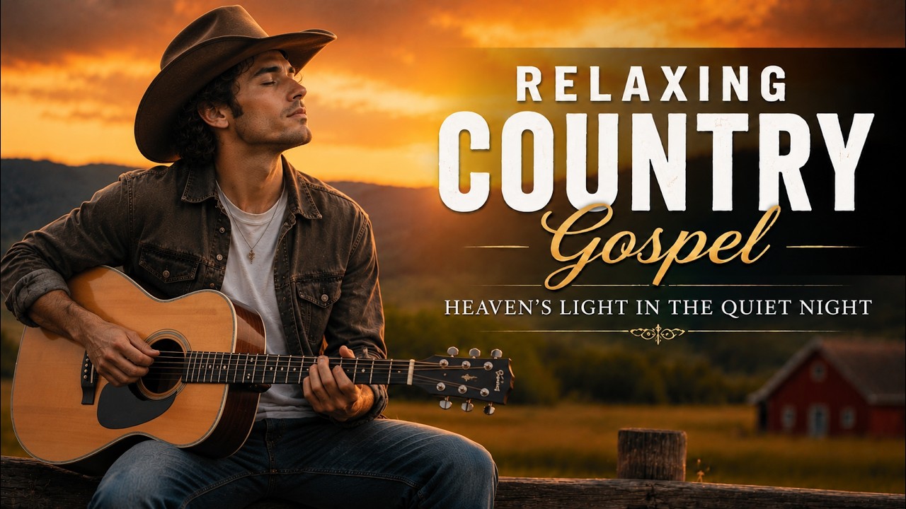 Heaven’s Light in the Quiet Night | Relaxing Country Sleep Music Gospel | Country Rest Haven