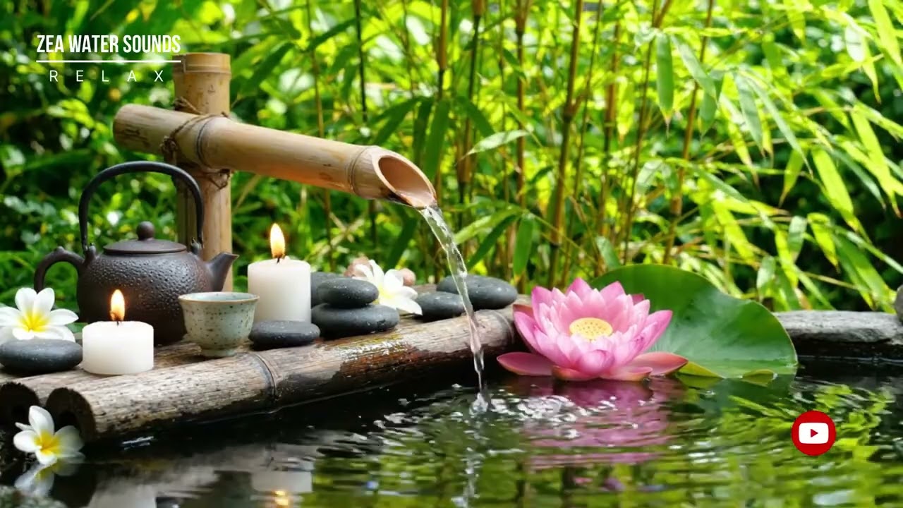 Relaxing Bamboo Fountain | Peaceful Water Sounds for Sleep , Relaxing Nature Sounds