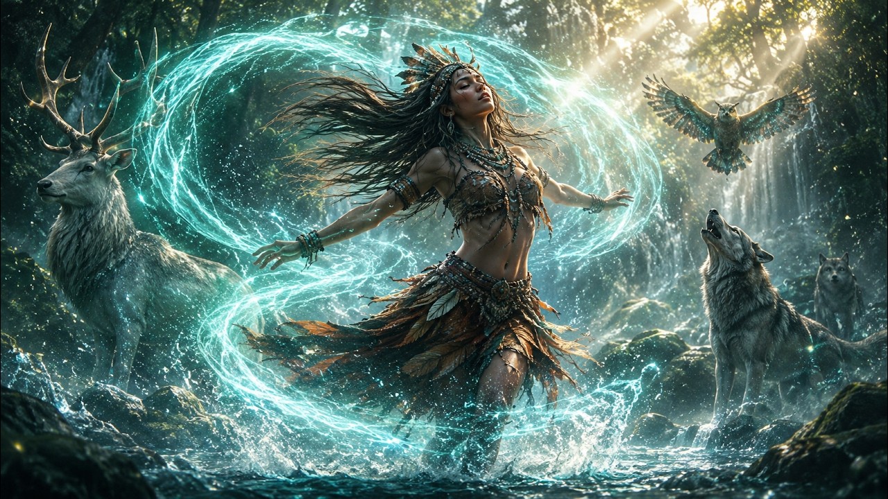Beneath the Emerald Canopy – Shamanic Healing Music 432Hz & 528Hz | Sacred Flute & Rain