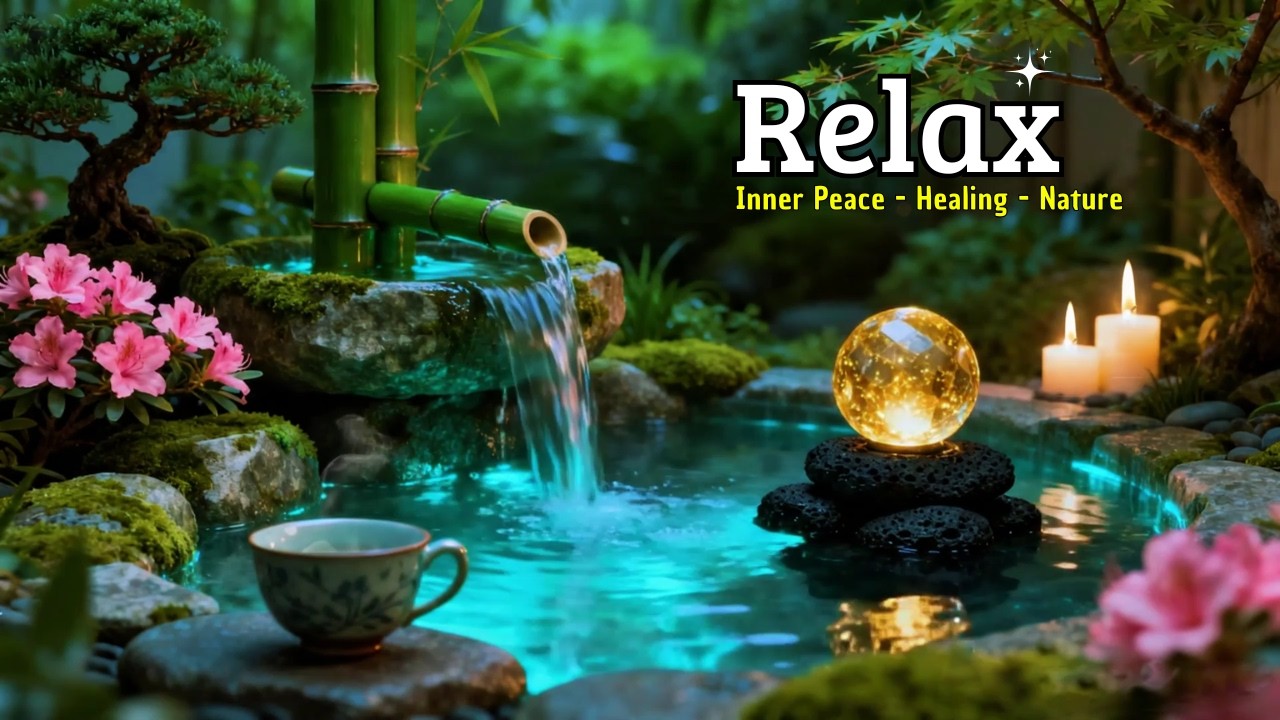 Serenity for the Mind 🌿 Relaxing Bamboo Water Sounds & Meditation Music #healingmusic