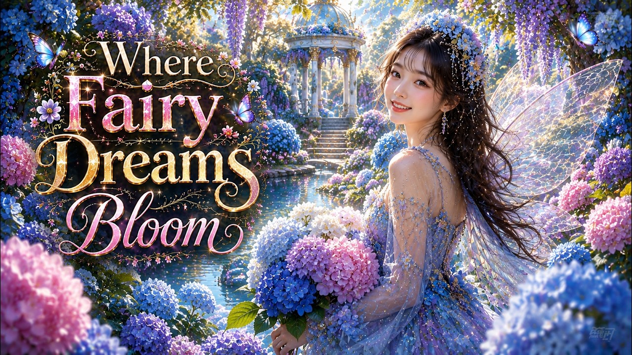 🌸 Where Fairy Dreams Bloom | Beautiful Fantasy Fairy Garden & Healing Music ✨ Relax • Study • Sleep