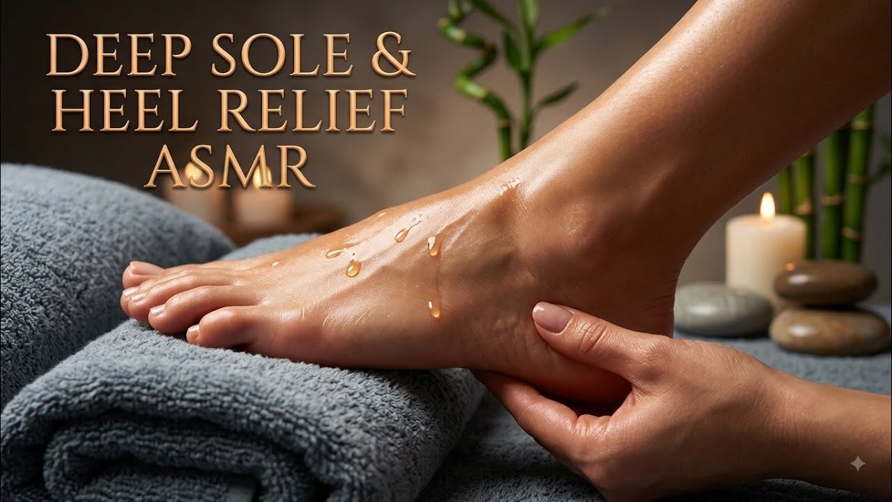 Ultimate Foot Sole Massage ASMR | Deep Heel Kneading & Instant Stress Relief