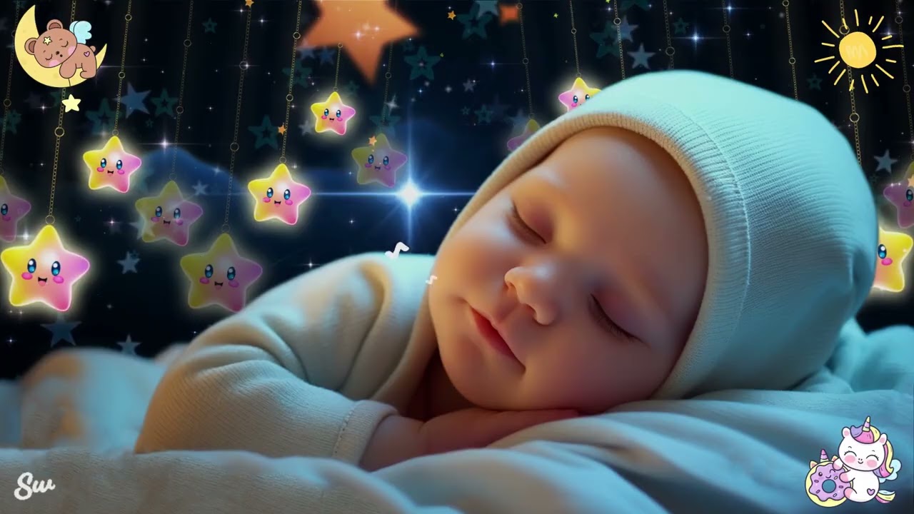 Baby Sleep Music 🌙 Mozart & Brahms Lullabies | Fall Asleep in 3 Minutes 💤 Deep Calm Sleep
