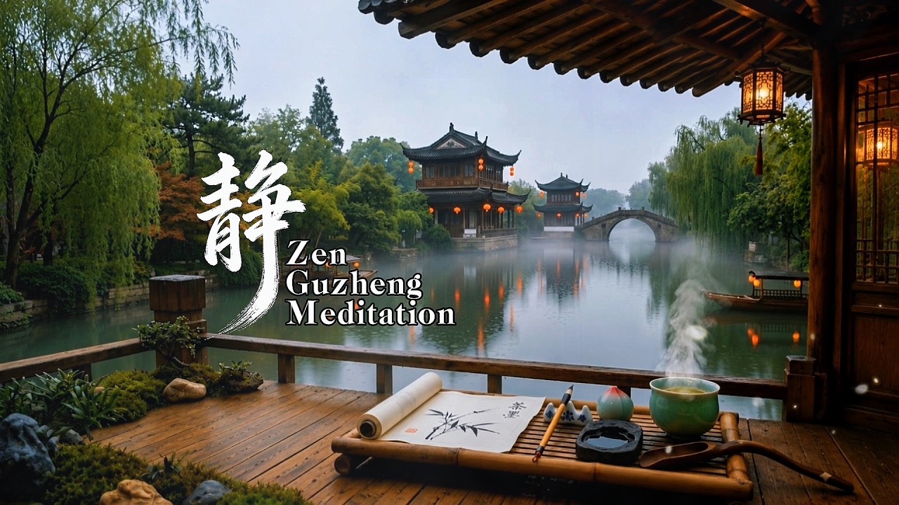 🍵 Zen Calligraphy & Tea | Guzheng Meditation, Spa Music for Deep Relaxation & Sleep 🌿 LIVE의 사본