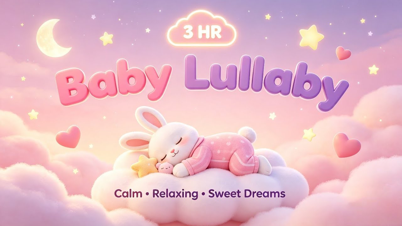 🌙 3 Hours Baby Lullaby Non Stop 💤 Gentle Sleep Music for Babies, Toddlers & Newborns