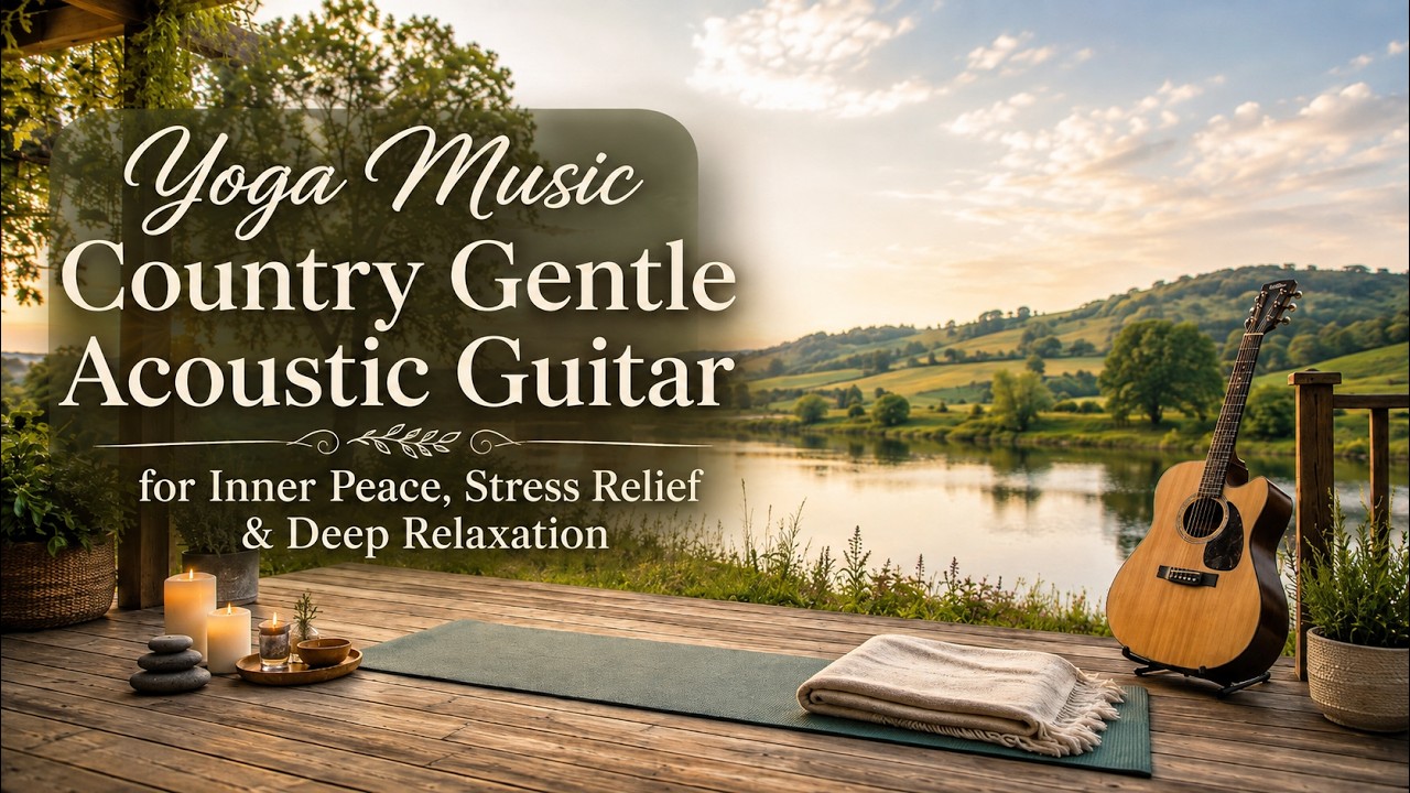 Yoga Music Country Gentle Acoustic Guitar for Inner Peace, Stress Relief & Deep Relaxation