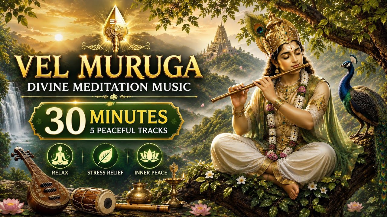 Vel Muruga | 30 Min Peaceful Meditation Music | Stress Relief • Relaxation • Inner Peace #meditation
