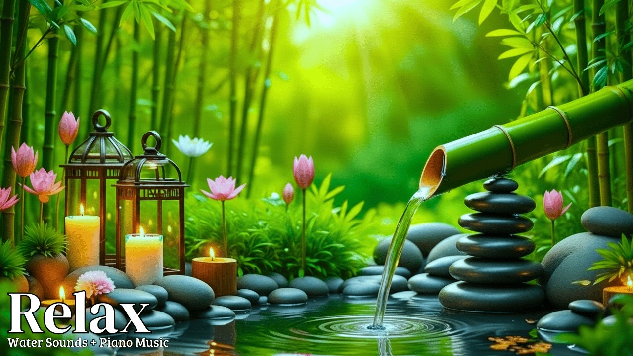 Soothing Music + Water Sounds 🍃 Relaxing Music for Stress Relief, Spa Music Relaxation, Deep Sleep