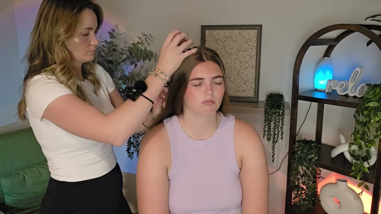 ASMR Nape of Neck, Shoulder & Scalp Scratching With Head Massage – Ice Globes, Hair Play For Sleep