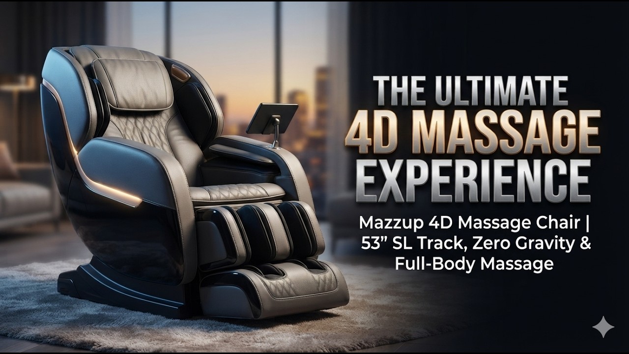 Mazzup 4D Massage Chair | 53″ SL Track, Zero Gravity & Full Body Massage
