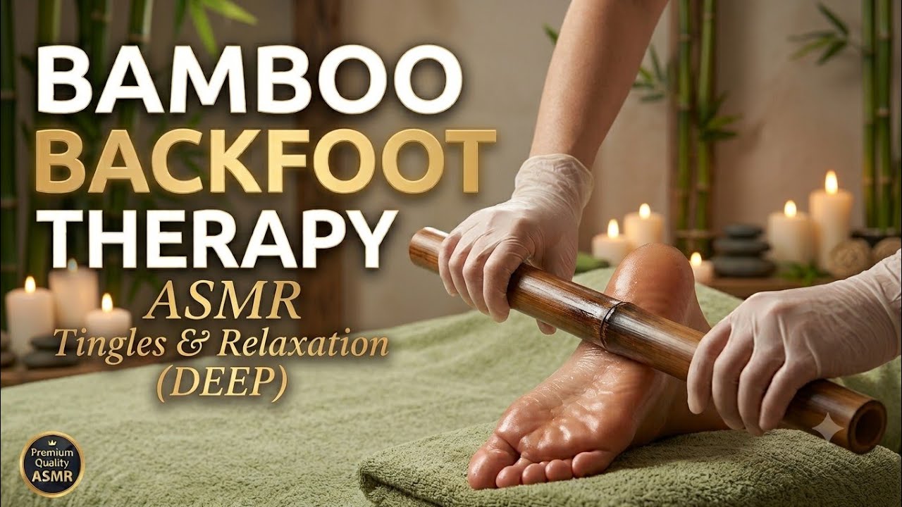 Ultimate ASMR Bamboo Foot Massage | Deep Muscle Relief & Tingles
