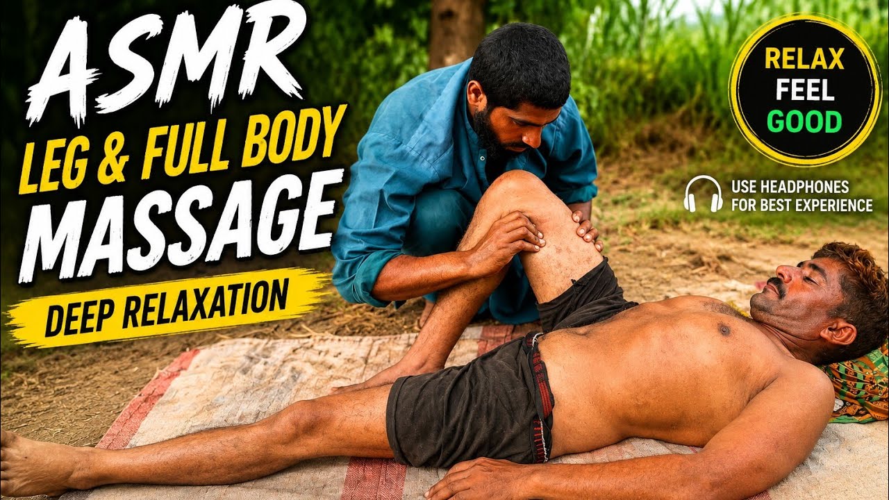 ASMR Leg & Full Body Massage | Deep Relaxation Massage | Stress Relief